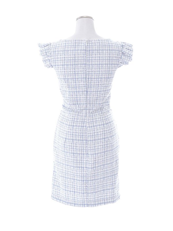 画像14: ツイードドレス/チェック柄/ジップアップ/谷間見せ/ミニドレス/キャバドレス【XS-XLサイズ/1カラー】[HC02-X] 【SB】dzj (14)