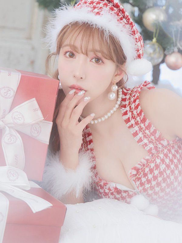 画像25: SALE!【サンタコス 4点セット】【XS-XLサイズ/2カラー】チェーンジップタイトドレスサンタコスプレ[YMT] (25)