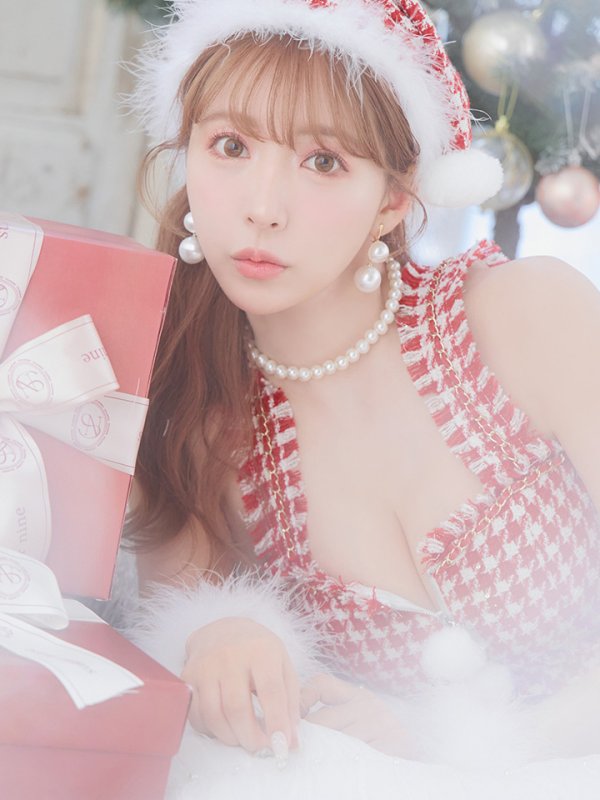 画像26: SALE!【サンタコス 4点セット】【XS-XLサイズ/2カラー】チェーンジップタイトドレスサンタコスプレ[YMT] (26)