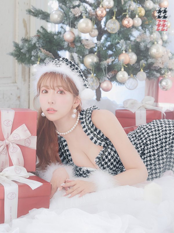 画像30: SALE!【サンタコス 4点セット】【XS-XLサイズ/2カラー】チェーンジップタイトドレスサンタコスプレ[YMT] (30)