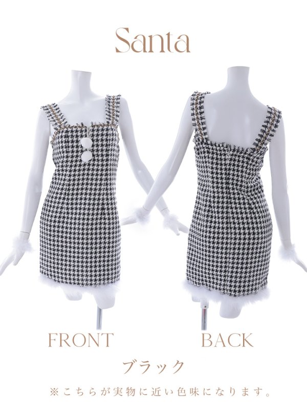 画像41: SALE!【サンタコス 4点セット】【XS-XLサイズ/2カラー】チェーンジップタイトドレスサンタコスプレ[YMT] (41)