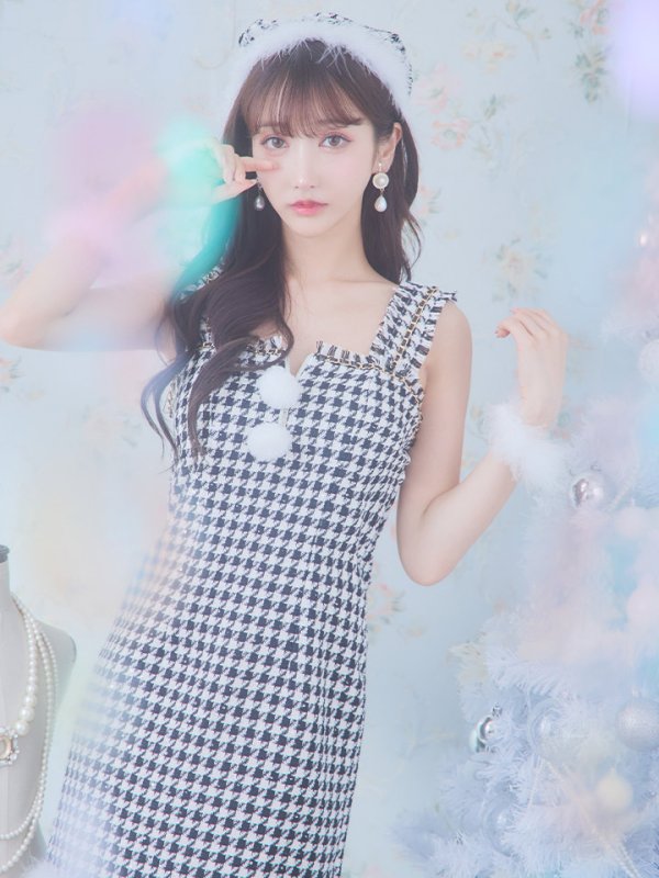 画像27: SALE!【サンタコス 4点セット】【XS-XLサイズ/2カラー】チェーンジップタイトドレスサンタコスプレ[YMT] (27)