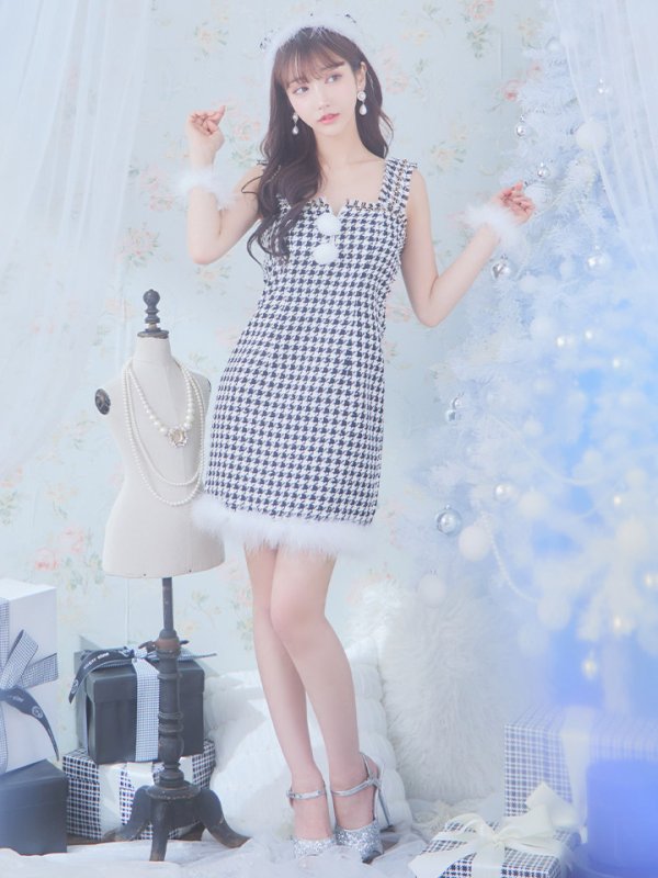 画像29: SALE!【サンタコス 4点セット】【XS-XLサイズ/2カラー】チェーンジップタイトドレスサンタコスプレ[YMT] (29)