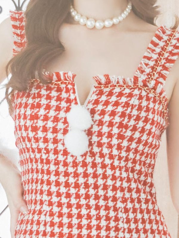 画像16: SALE!【サンタコス 4点セット】【XS-XLサイズ/2カラー】チェーンジップタイトドレスサンタコスプレ[YMT] (16)