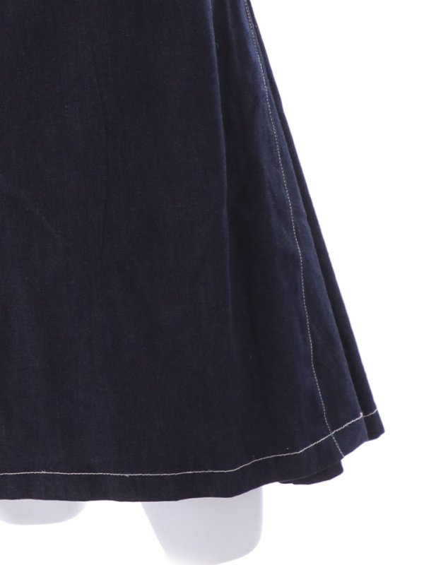 画像17: SALE!デニムフレアワンピース/ワンカラー/ジップアップ/ショートスリーブ/谷間隠し/背中隠し/ワンピース/キャバドレス/ パッド無し【S-Lサイズ/1カラー】[HC02-U]【SB】dzw (17)