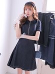 画像10: SALE!デニムフレアワンピース/ワンカラー/ジップアップ/ショートスリーブ/谷間隠し/背中隠し/ワンピース/キャバドレス/ パッド無し【S-Lサイズ/1カラー】[HC02-U]【SB】dzw (10)