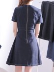 画像13: SALE!デニムフレアワンピース/ワンカラー/ジップアップ/ショートスリーブ/谷間隠し/背中隠し/ワンピース/キャバドレス/ パッド無し【S-Lサイズ/1カラー】[HC02-U]【SB】dzw (13)
