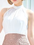 画像5: SALE!【sifeel/シフィール】刺繍レースマーメイドスカートドレス/ハイネック/シフォンレース/ノースリーブ/胸元隠し/ミディアムドレス/キャバドレス 【S-Mサイズ/1カラー】[OF04] 【SB】dzy (5)