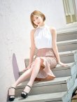画像8: SALE!【sifeel/シフィール】刺繍レースマーメイドスカートドレス/ハイネック/シフォンレース/ノースリーブ/胸元隠し/ミディアムドレス/キャバドレス 【S-Mサイズ/1カラー】[OF04] 【SB】dzy (8)