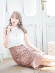 画像7: 【春の大感謝セール】【sifeel/シフィール】刺繍レースマーメイドスカートドレス/ハイネック/シフォンレース/ノースリーブ/胸元隠し/ミディアムドレス/キャバドレス 【S-Mサイズ/1カラー】[OF04] 【SB】dzy (7)