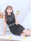 画像3: 【春の大感謝セール】デニムノースリーブミニワンピース/ベルト/ワンカラー/谷間隠し/背中隠し/タイト/ミニドレス/キャバドレス /パッド無し【S-Mサイズ/1カラー】[OF04] 【SB】dzw (3)