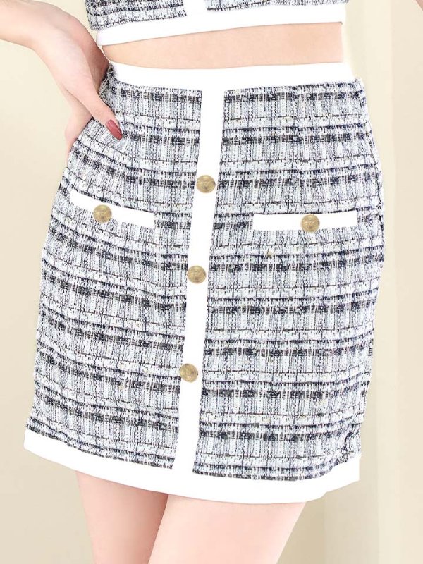 画像7: SALE!チェック柄ツイードセットアップドレス/胸元隠し/背中隠し/キャバドレス/ミニドレス【S-Mサイズ/3カラー】[HC02-X] 【SB】dzw (7)