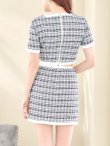 画像8: SALE!チェック柄ツイードセットアップドレス/胸元隠し/背中隠し/キャバドレス/ミニドレス【S-Mサイズ/3カラー】[HC02-X] 【SB】dzw (8)