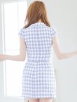 画像6: SALE!ツイードチェックドレス/パール/ボタン/開襟/胸元隠し/背中隠し/ミニドレス/キャバドレス【S-Mサイズ/1カラー】[OF04] 【SB】dzw (6)