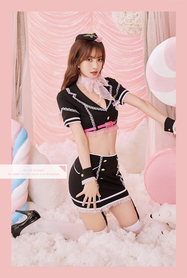 画像7: 【即日発送】ホットキャビンクルー【マリームーン】【ハロウィンコスプレ9点セット】【フリーサイズ/2カラー】[OF04] (7)