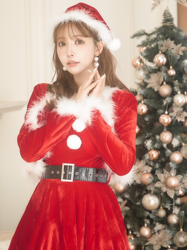 画像9: 【サンタセール！】【サンタコス 5点セット】【S-XLサイズ/1カラー】ジャケット付きフレアサンタ[YMT] (9)