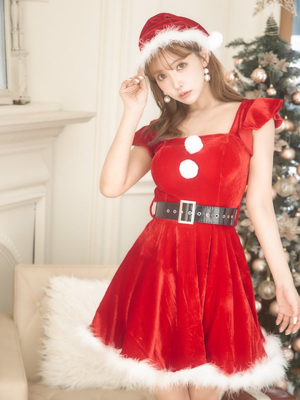 画像11: 【サンタセール！】【サンタコス 5点セット】【S-XLサイズ/1カラー】ジャケット付きフレアサンタ[YMT] (11)