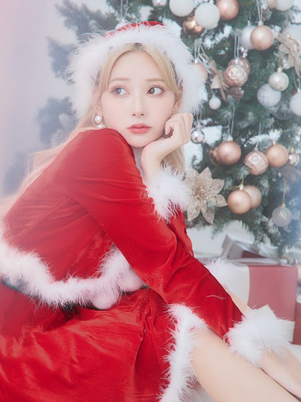 画像22: 【即日発送！】【サンタコス 5点セット】【S-XLサイズ/1カラー】ジャケット付きフレアサンタ[YMT] (22)