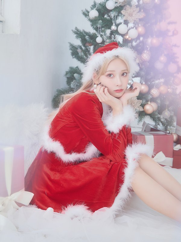 画像23: 【即日発送！】【サンタコス 5点セット】【S-XLサイズ/1カラー】ジャケット付きフレアサンタ[YMT] (23)