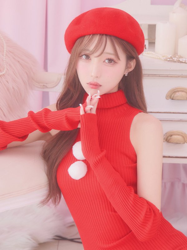 画像13: 【即日発送!】【サンタコス 4点セット】【S-Lサイズ/1カラー】ワンピースドレスサンタ[YMT] (13)