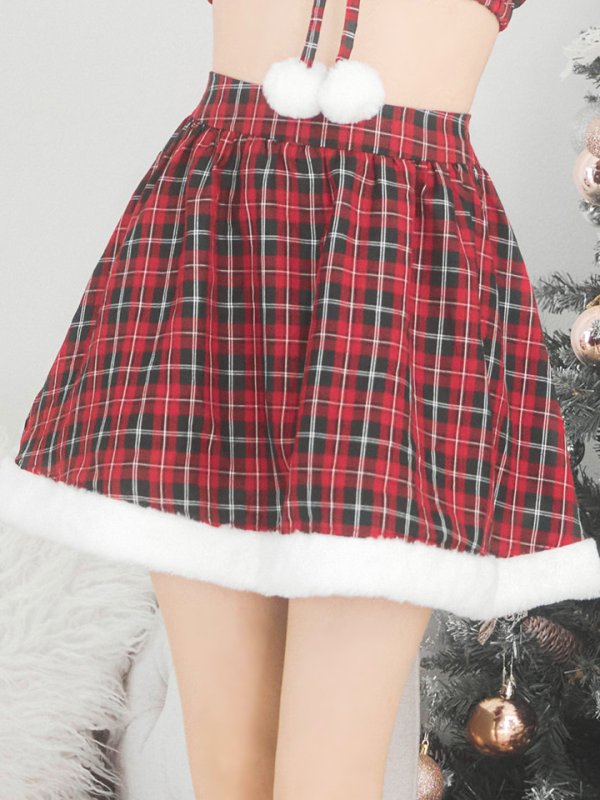 画像17: 【即日発送！】【サンタコス6点セット】【Fサイズ/1カラー】レッドチェックバニーサンタ[YMT][YMT] (17)