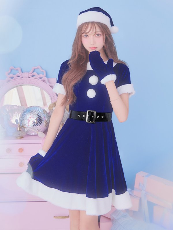 画像22: 【一部予約 / 11月上旬発送予定】【サンタコス 5点セット】【S-Lサイズ/2カラー】シンプルフレアサンタ[YMT] (22)