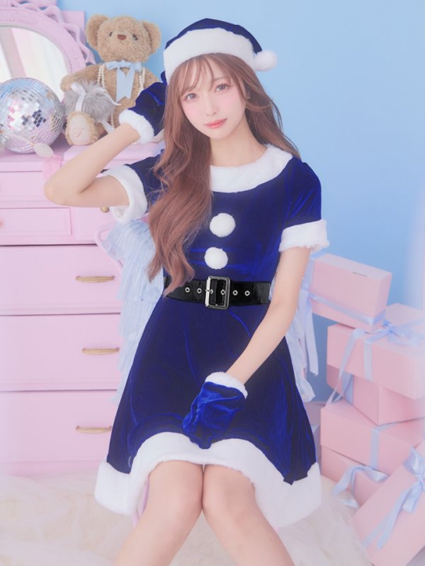 画像23: 【一部予約 / 11月上旬発送予定】【サンタコス 5点セット】【S-Lサイズ/2カラー】シンプルフレアサンタ[YMT] (23)