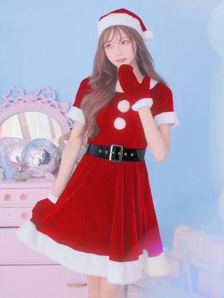 Amazon.co.jp: [GOKEI] サンタコスプレ レディース 黒サンタ