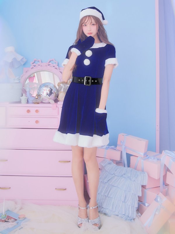 画像25: 【一部予約 / 11月上旬発送予定】【サンタコス 5点セット】【S-Lサイズ/2カラー】シンプルフレアサンタ[YMT] (25)