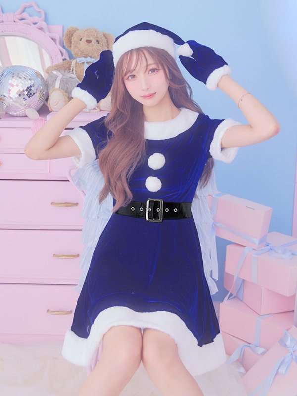 画像28: 【一部予約 / 11月上旬発送予定】【サンタコス 5点セット】【S-Lサイズ/2カラー】シンプルフレアサンタ[YMT] (28)