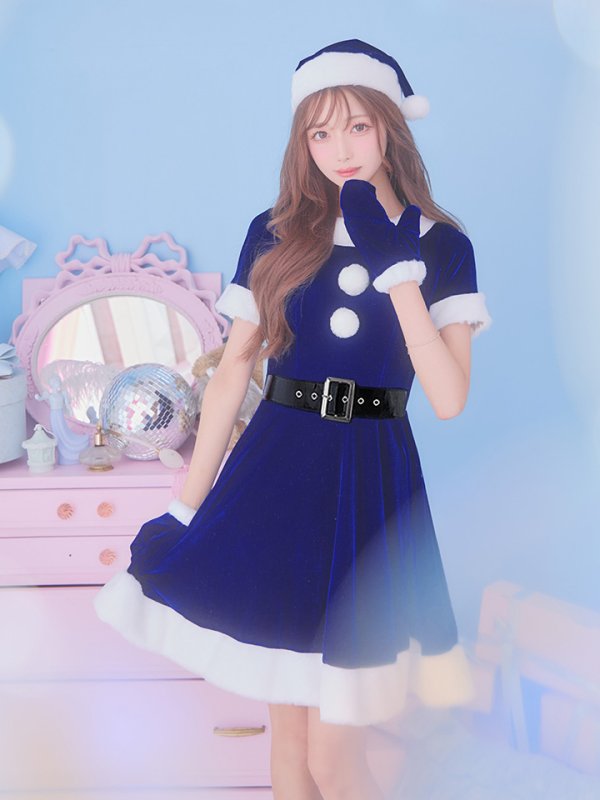 画像30: 【一部予約 / 11月上旬発送予定】【サンタコス 5点セット】【S-Lサイズ/2カラー】シンプルフレアサンタ[YMT] (30)