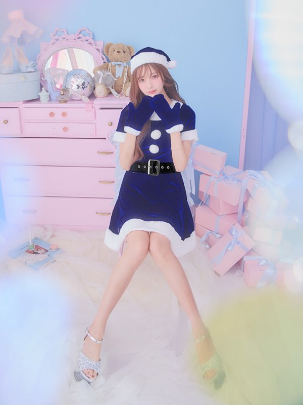 画像31: 【一部予約 / 11月上旬発送予定】【サンタコス 5点セット】【S-Lサイズ/2カラー】シンプルフレアサンタ[YMT] (31)