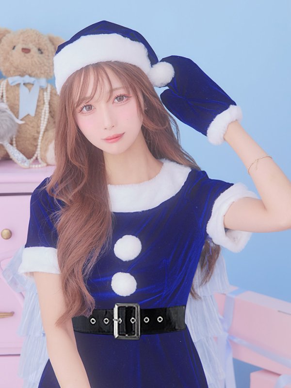 画像32: 【一部予約 / 11月上旬発送予定】【サンタコス 5点セット】【S-Lサイズ/2カラー】シンプルフレアサンタ[YMT] (32)