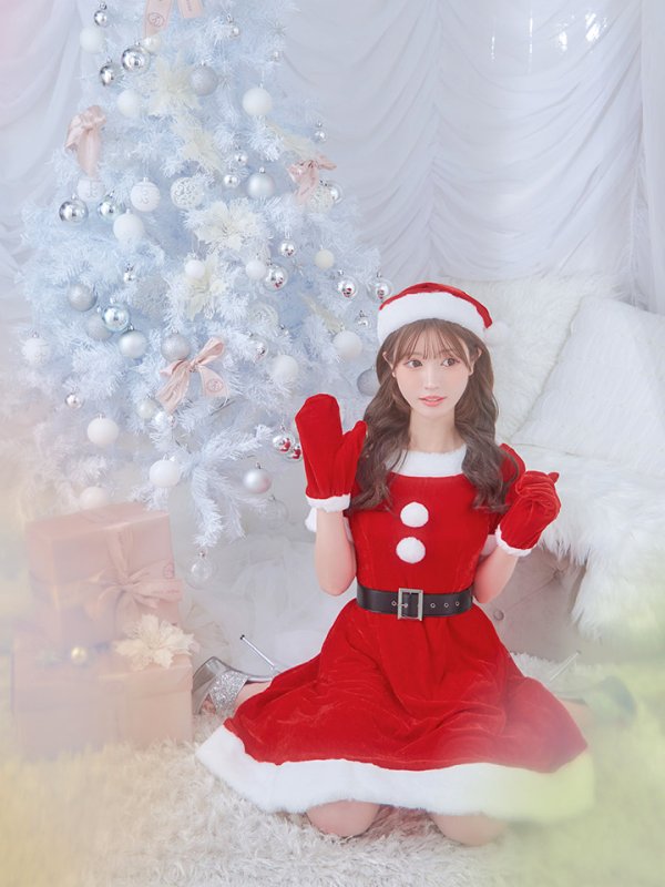 画像14: 【一部予約 / 11月上旬発送予定】【サンタコス 5点セット】【S-Lサイズ/2カラー】シンプルフレアサンタ[YMT] (14)