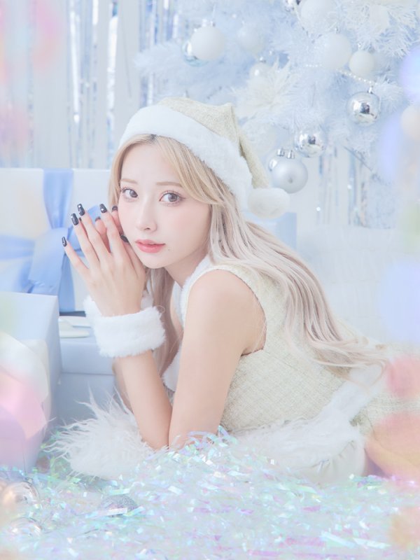 画像11: 即日発送!【サンタコス 5点セット】【S-Lサイズ/3カラー】ツイードチェック2段フレアスカートサンタコスプレ[YMT] (11)