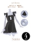 画像38: 【サンタセール！】【サンタコス 4点セット】【S-Lサイズ/2カラー】チェーンモチーフフロントジップツイードフレアサンタコスプレ[YMT] (38)