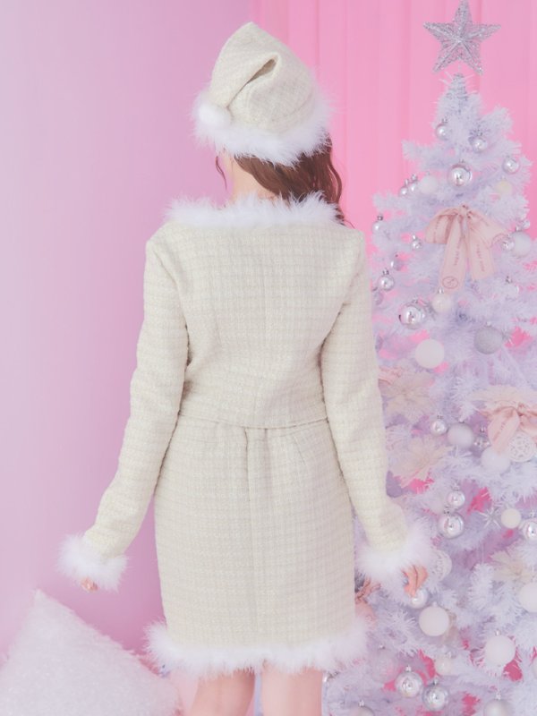 画像7: 【サンタセール！】【サンタコス 3点セット】【XS-Lサイズ/2カラー】ロングスリーブツイードサンタコスプレ[YMT] (7)