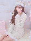 画像19: 【サンタセール！】【サンタコス 3点セット】【XS-Lサイズ/2カラー】ロングスリーブツイードサンタコスプレ[YMT] (19)