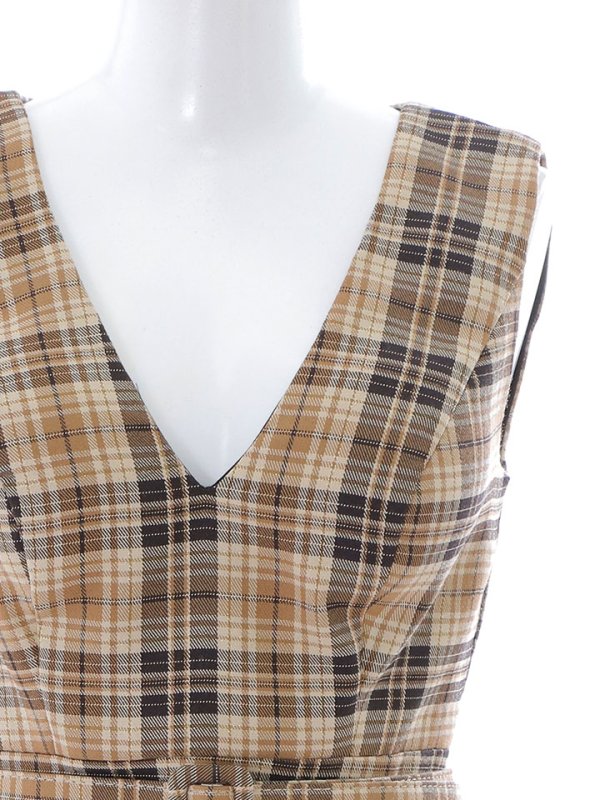 画像19: SALE!チェックAラインミニドレス/マーメイド/共布ベルト/ノースリーブ/谷間見せ/背中隠し/ミニドレス/キャバドレス 【XS-Mサイズ/1カラー】[OF01-U] 【SB】dzc (19)