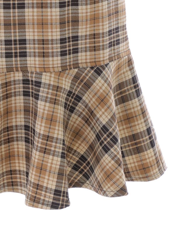 画像20: SALE!チェックAラインミニドレス/マーメイド/共布ベルト/ノースリーブ/谷間見せ/背中隠し/ミニドレス/キャバドレス 【XS-Mサイズ/1カラー】[OF01-U] 【SB】dzc (20)