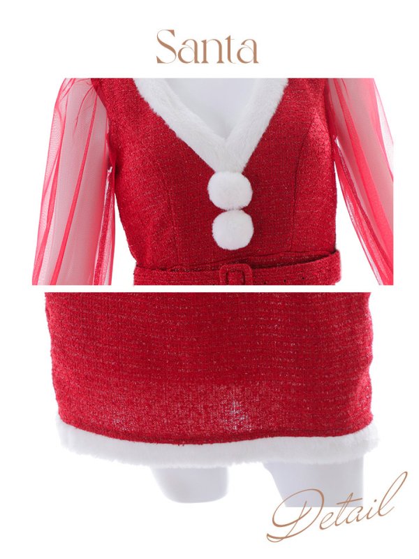 画像19: 【サンタセール！】【サンタコス 4点セット】【S-Lサイズ/1カラー】セクシーツイードサンタ[YMT] (19)