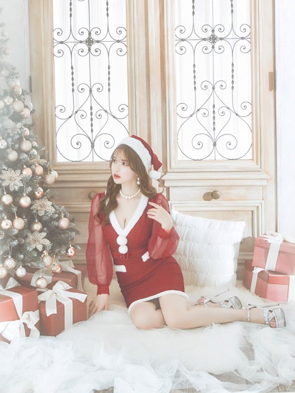 画像10: 【サンタセール！】【サンタコス 4点セット】【S-Lサイズ/1カラー】セクシーツイードサンタ[YMT] (10)