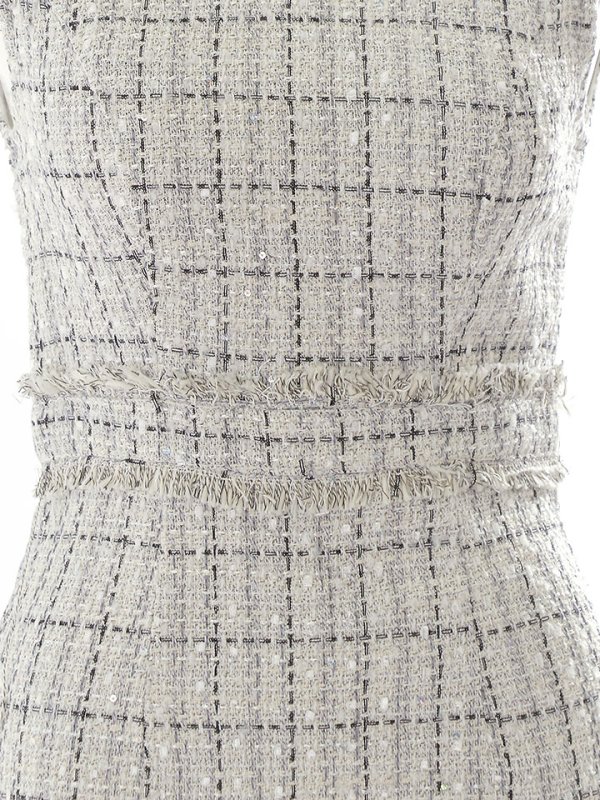 画像24: ノースリーブツイードドレス/チェック柄/チャック/谷間見せ/背中隠し/ミニドレス/キャバドレス【XS-Lサイズ/2カラー】[HC02-X] 【SB】dzw (24)