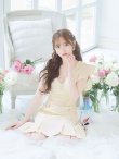 画像9: SALE!チェックツイードミニドレス/ボックスプリーツ/フリル袖/パールボタン/谷間見せ/背中見せ/ミニドレス/キャバドレス 【XS-Lサイズ/1カラー】[OF04] 【SB】dzw (9)