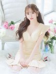 画像10: SALE!チェックツイードミニドレス/ボックスプリーツ/フリル袖/パールボタン/谷間見せ/背中見せ/ミニドレス/キャバドレス 【XS-Lサイズ/1カラー】[OF04] 【SB】dzw (10)