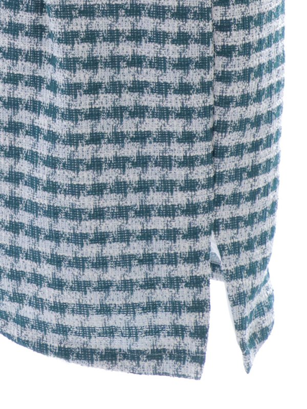 画像16: 【スプリングセール！】SALE!フロントジップツイードミニドレス/チェック柄/フリル袖/谷間見せ/背中隠し/ミニドレス/キャバドレス【XS-Lサイズ/1カラー】[OF01] 【SB】dzj (16)