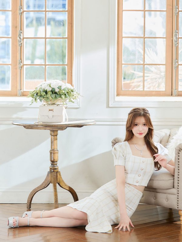 画像11: 新サイズ登場!【sifeel/シフィール】マーメイドスカートセットアップドレス/スクエアネック/2ピース/ミディアムドレス/キャバドレス【XS-Lサイズ/1カラー】[HC02] 【SB】dzk (11)