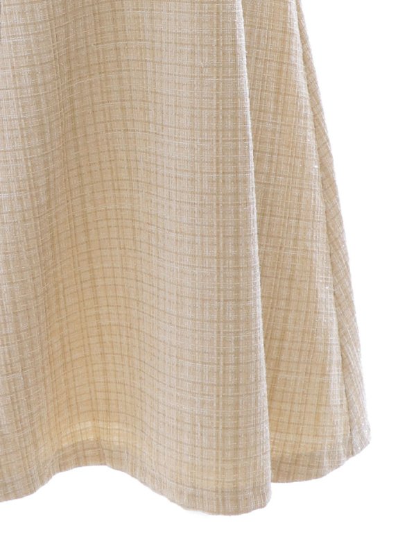 画像14: 新サイズ登場!【sifeel/シフィール】シアースリーブフレアワンピースドレス/ツイード/襟付き/ボタン/ミディアムドレス/キャバドレス【XS-Lサイズ/1カラー】[HC02-X] 【SB】dzj (14)