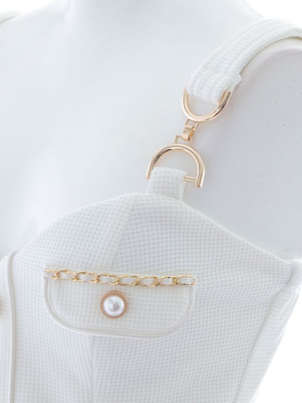 画像13: ワッフルノースリーブドレス/谷間見せ/背中見せ/ボタン/ミニドレス/キャバドレス【XS-Mサイズ/1カラー】[HC02]【SB】dzw (13)