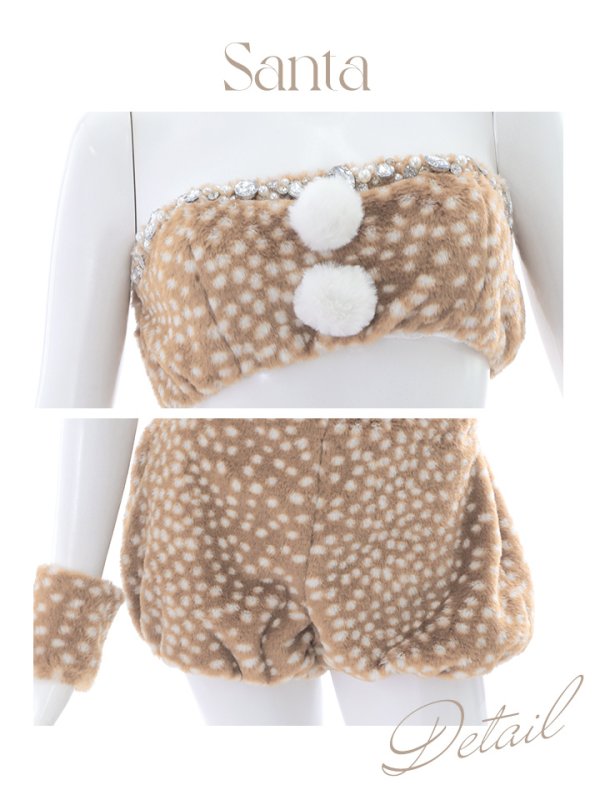 画像19: 【即日発送！】【サンタコス 7点セット】【フリーサイズ/1カラー】モコモコトナカイコスプレ[YMT] (19)